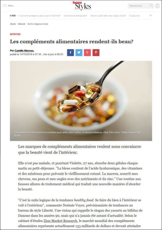 Les compléments alimentaires rendent-ils beau?