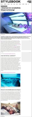 stylebook.de| Solarium ist vorsätzliche Körperverletzung! | 23.03.2018 stylebook.de| Solarium ist vorsätzliche Körperverletzung! | 23.03.2018