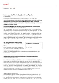 rbb Praxis - Sonnenschutz: 'Mit Hauttyp 1 nicht am Äquator rumliegen!'