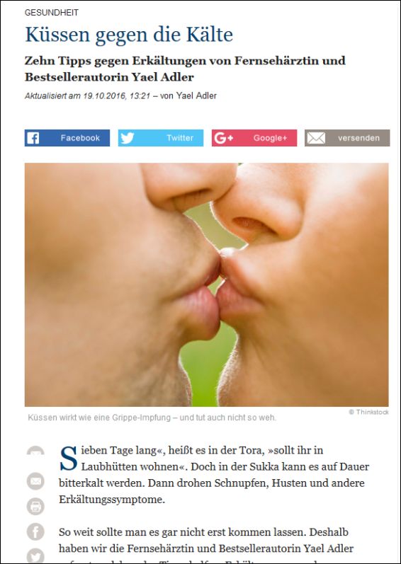 Küssen gegen Kälte