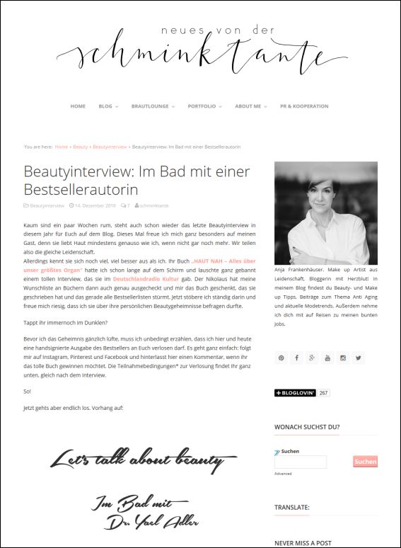 Im Bad mit einer Bestsellerautorin | 12.2016 (PDF)