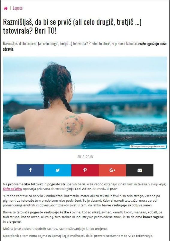 Tetovaže: tako grozljiv vpliv imajo na naše zdravje