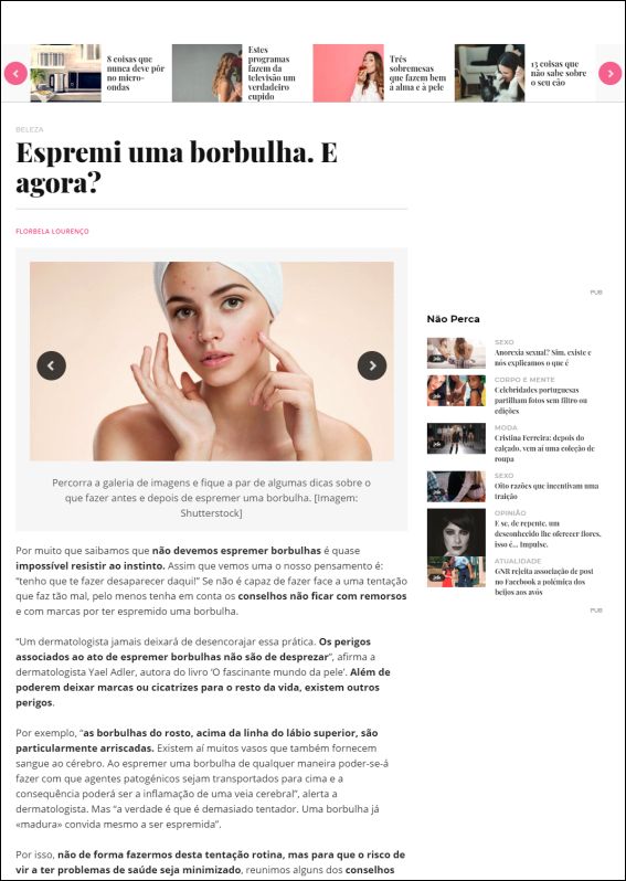 Espremi uma borbulha. E agora? | 09.2017