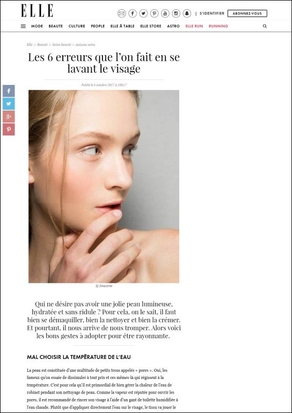 Les 6 erreurs que l’on fait en se lavant le visage