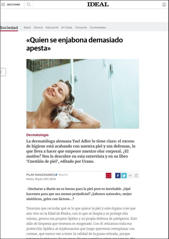 Quien se enjabona demasiado apesta