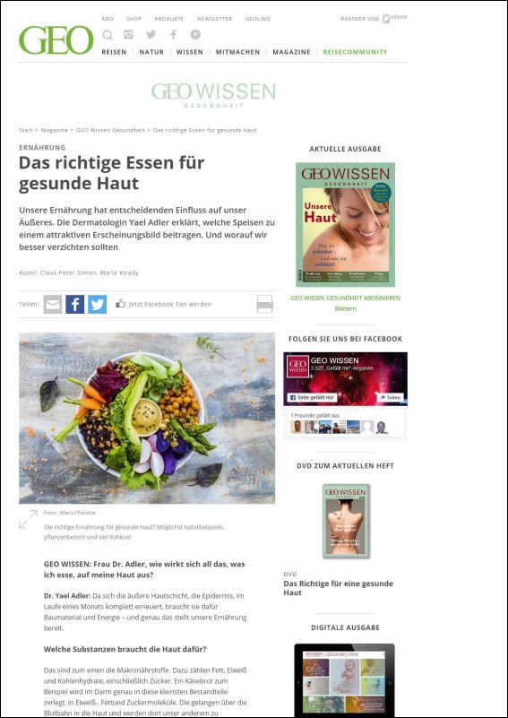 Das richtige Essen für gesunde Haut | 11.2017