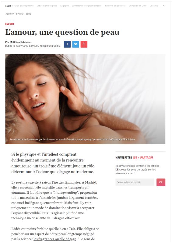L'amour, une question de peau