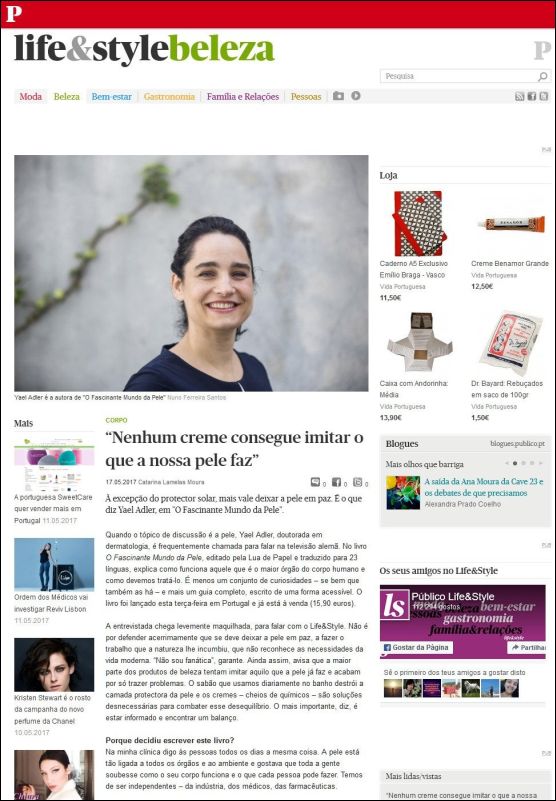 Nenhum creme consegue imitar o que a nossa pele faz