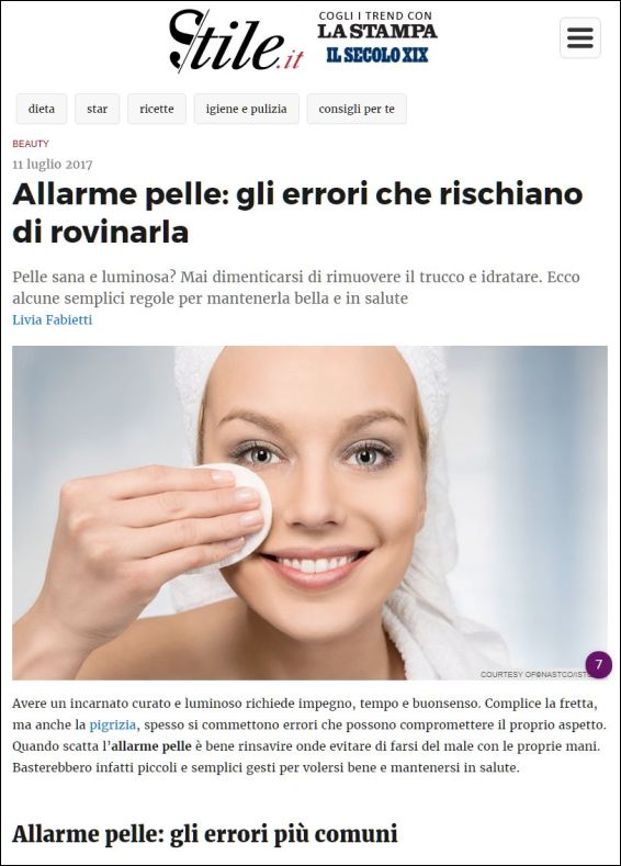 Allarme pelle: gli errori che rischiano di rovinarla