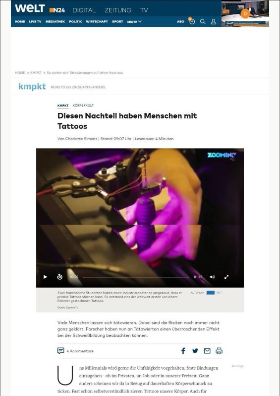 Diesen Nachteil haben Menschen mit Tattoos