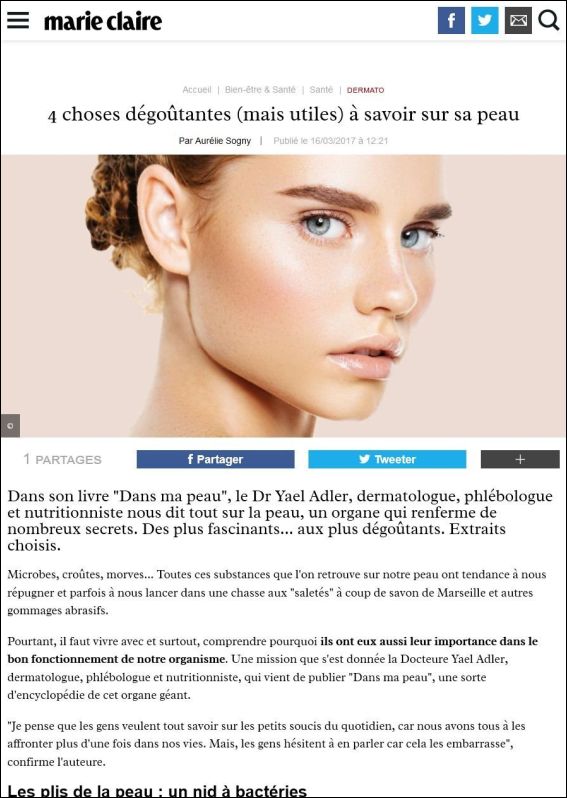 4 choses dégoûtantes (mais utiles) à savoir sur sa peau
