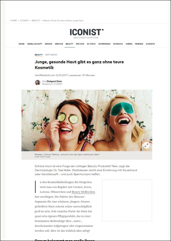 Junge, gesunde Haut gibt es ganz ohne teure Kosmetik