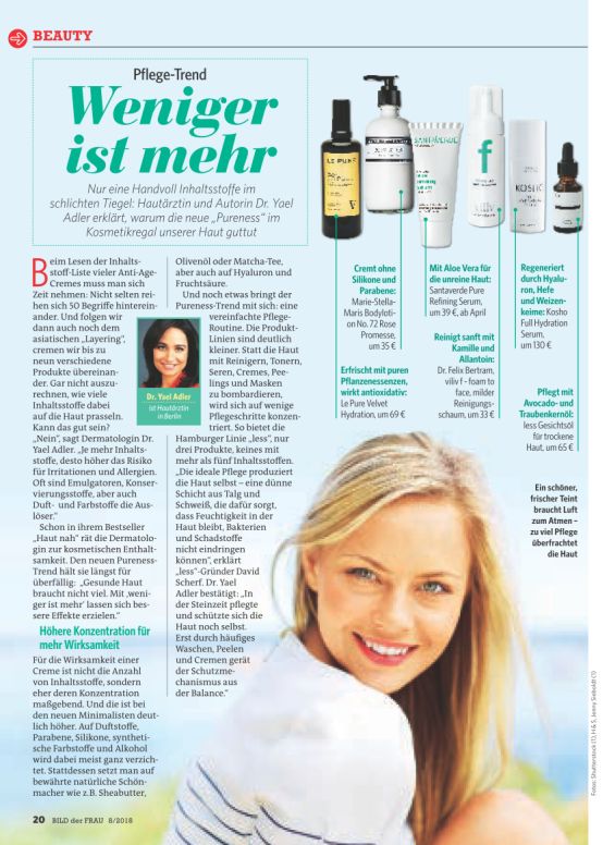 Pflegetrend: Weniger ist mehr | 8/2018 (PDF)