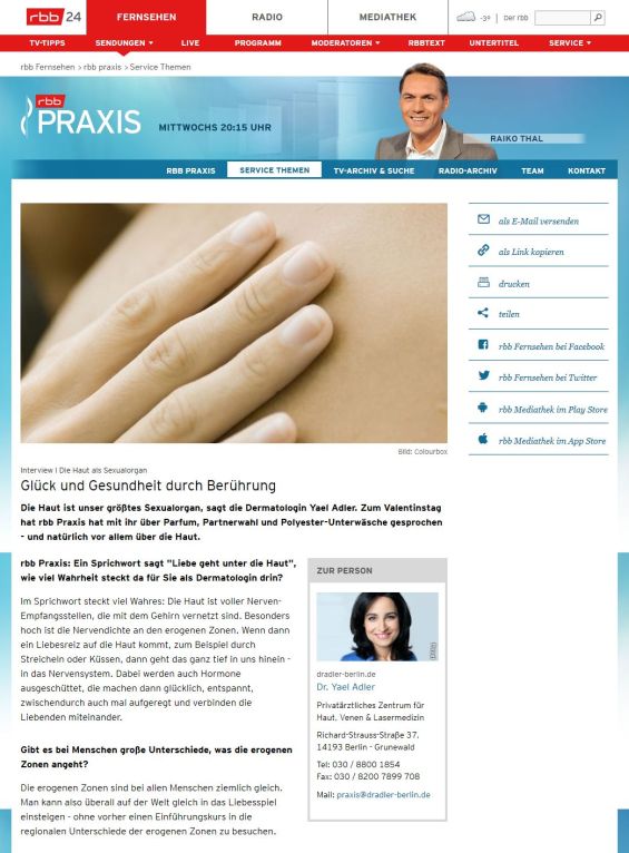 Glück und Gesundheit durch Berührung