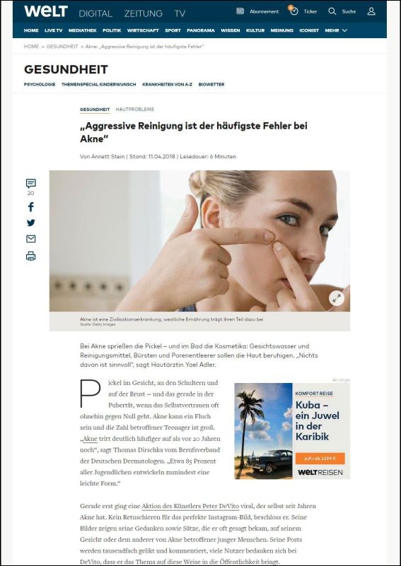 Aggressive Reinigung ist der häufigste Fehler bei Akne