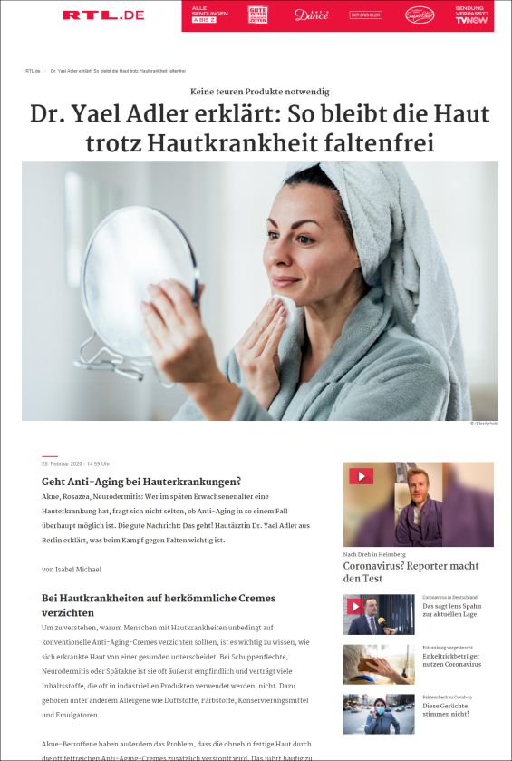 Keine teuren Produkte notwendig: So bleibt die Haut trotz Hautkrankheit faltenfrei