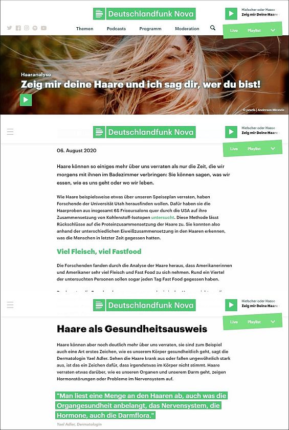 Zeig mir deine Haare und ich sag dir, wer du bist!