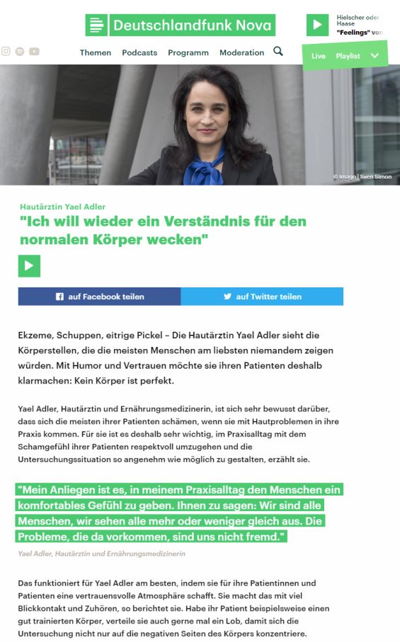 Dr. Yael Adler: Ich will wieder ein Verständnis für den normalen Körper wecken