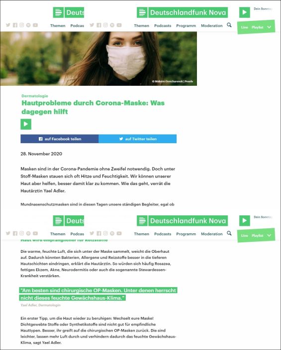 Hautprobleme durch Corona-Maske: Was dagegen hilft