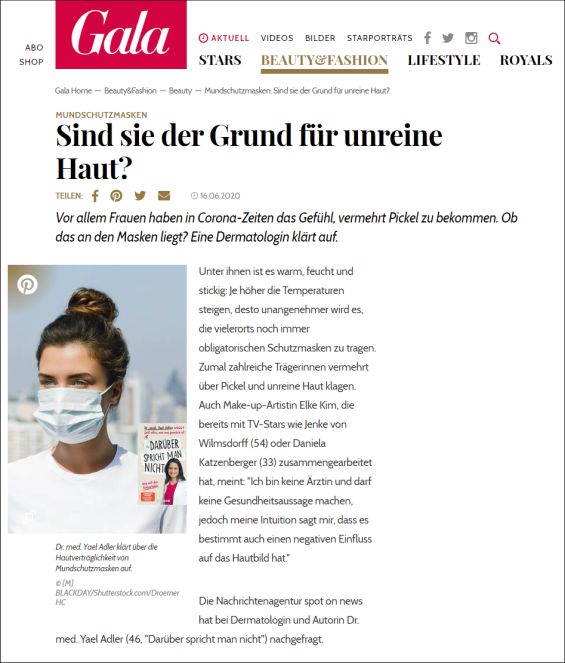 Mundschutzmasken: Sind sie die Ursache für mehr Pickel?