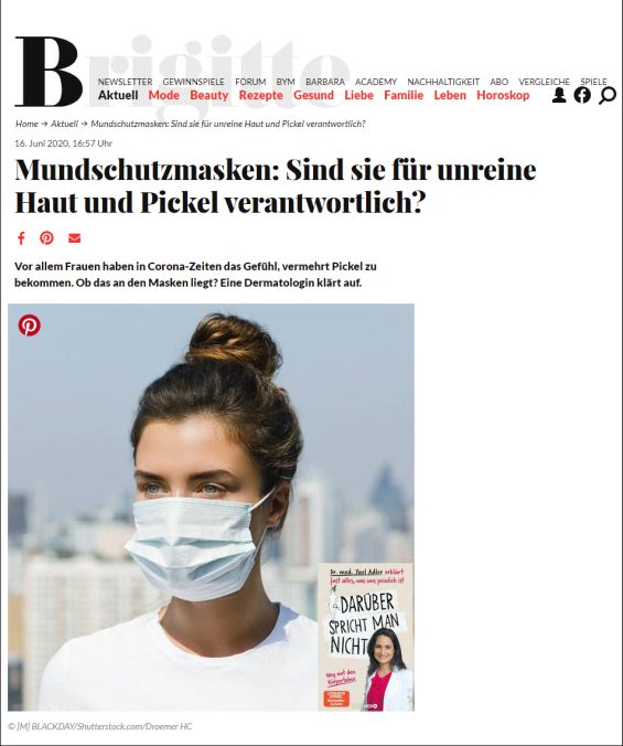 Mundschutzmasken: Sind sie die Ursache für mehr Pickel?