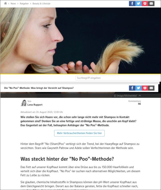 Die "No Poo"-Methode: Was bringt der Verzicht auf Shampoo?