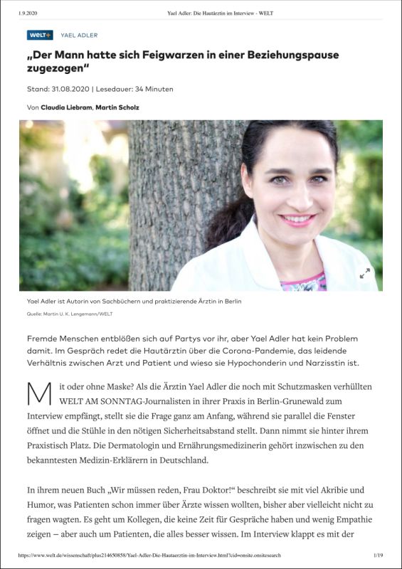 Dr. Yael Adler: Interview | Langfassung (PDF)