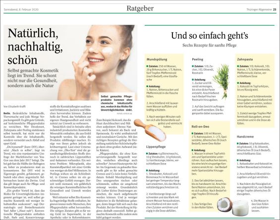 Selbst gemachte Kosmetik: Natürlich, nachhaltig, schön