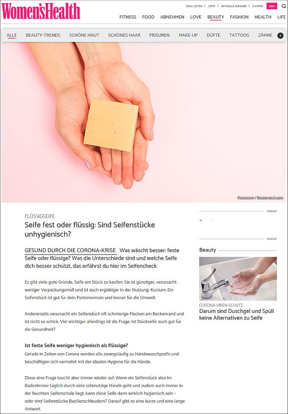Seife fest oder flüssig: Sind Seifenstücke unhygienisch?