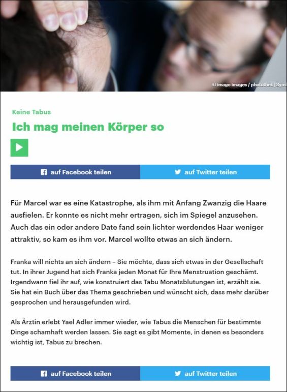Keine Tabus: Ich mag meinen Körper so