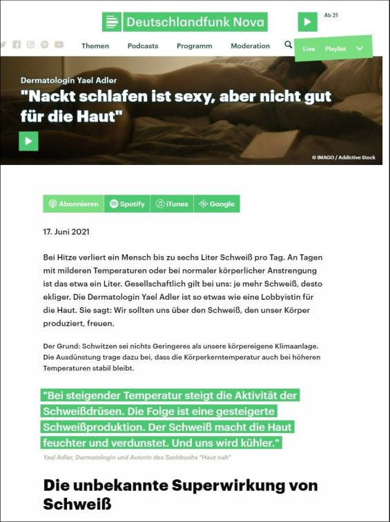 Nackt schlafen ist sexy, aber nicht gut für die Haut