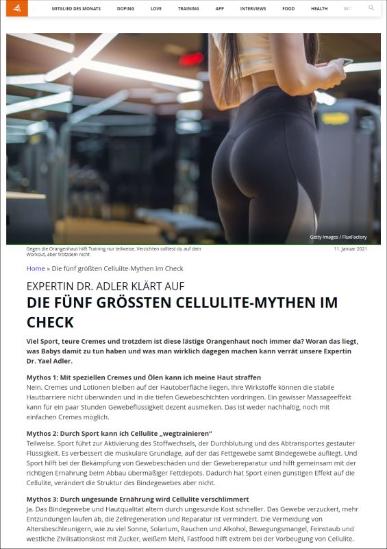 Die fünf größten Cellulite-Mythen im Check