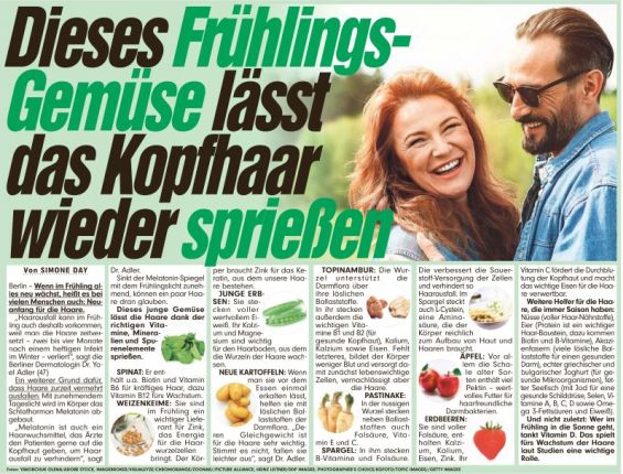 Dieses Frühlingsgemüse lässt das Kopfhaar wieder sprießen