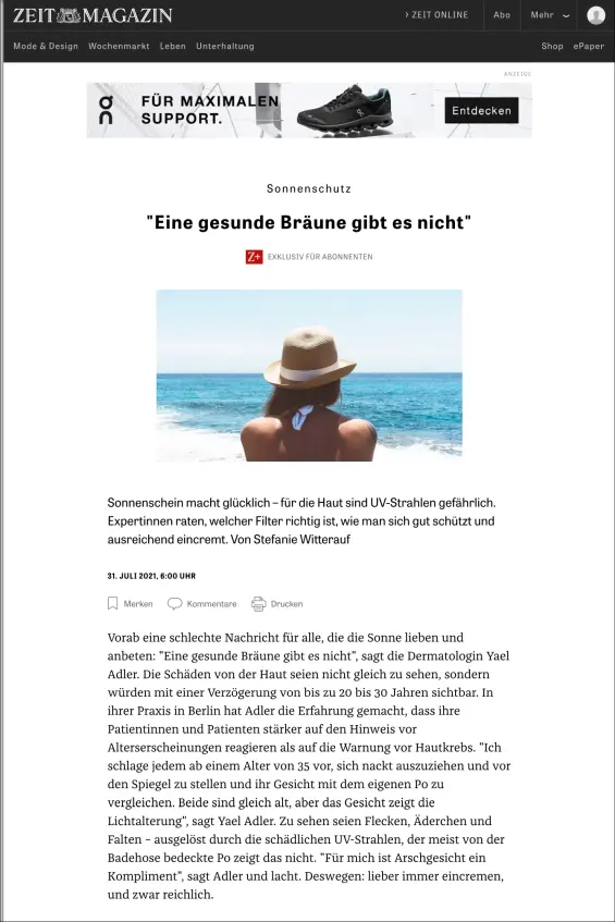 Eine gesunde Bräune gibt es nicht