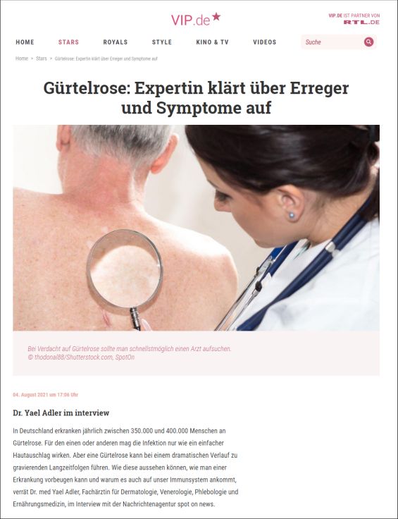 Gürtelrose: Expertin klärt über Erreger und Symptome auf