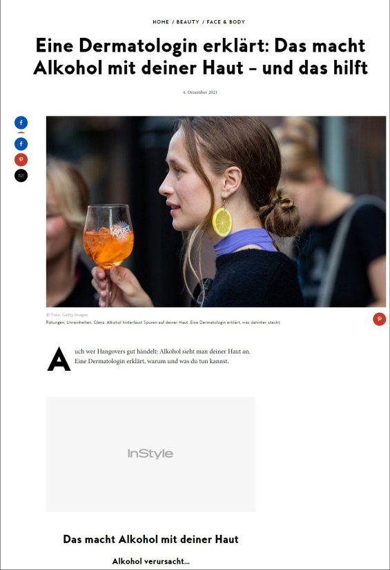 Eine Dermatologin erklärt: Das macht Alkohol mit deiner Haut – und das hilft