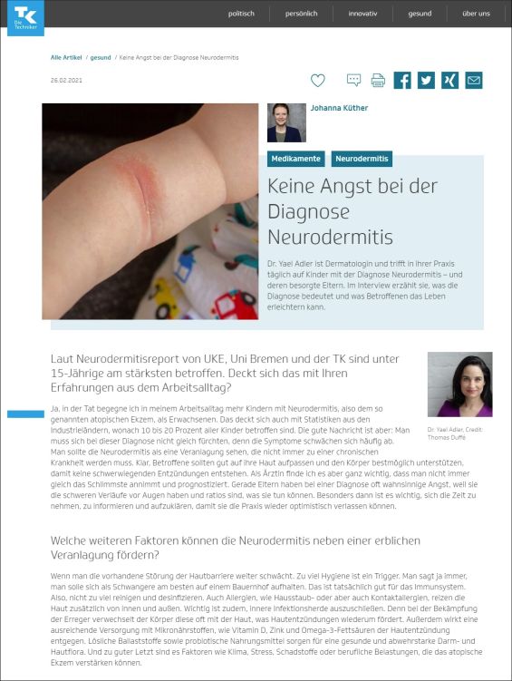 Keine Angst bei der Diagnose Neurodermitis