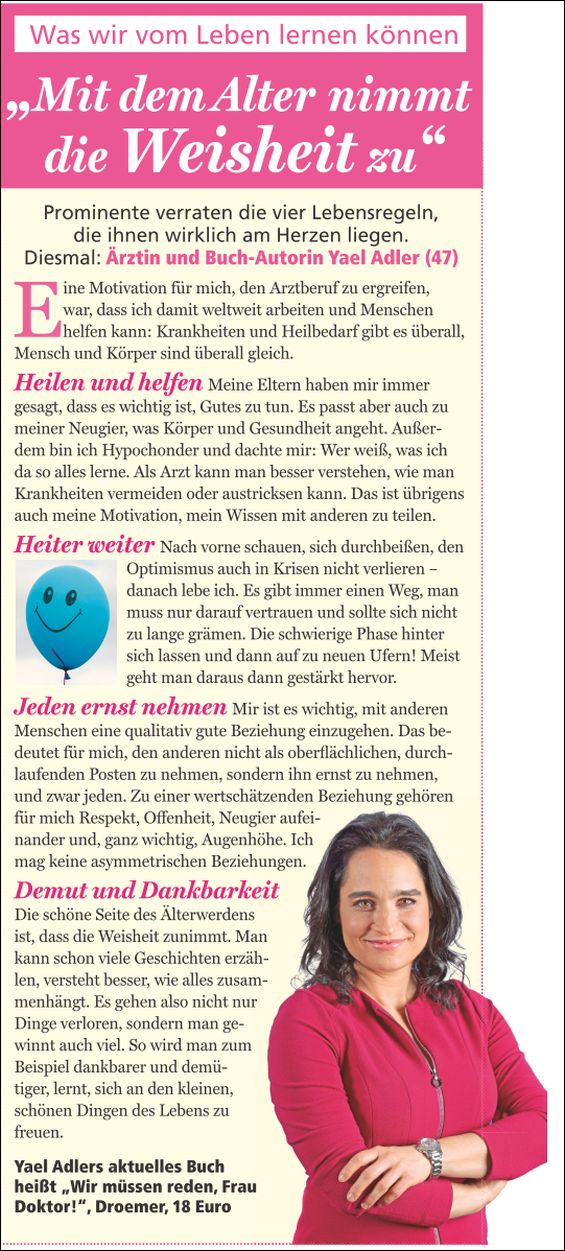 Mit dem Alter nimmt die Weisheit zu