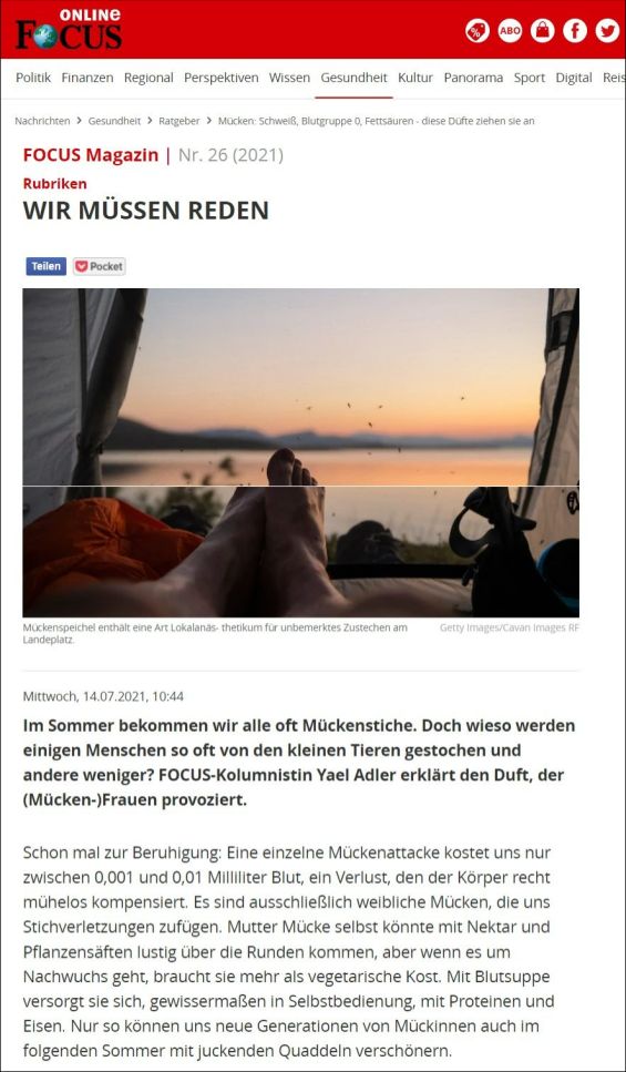 Mückenstiche: Wieso werden einigen Menschen so oft von den kleinen Tieren gestochen und andere weniger?