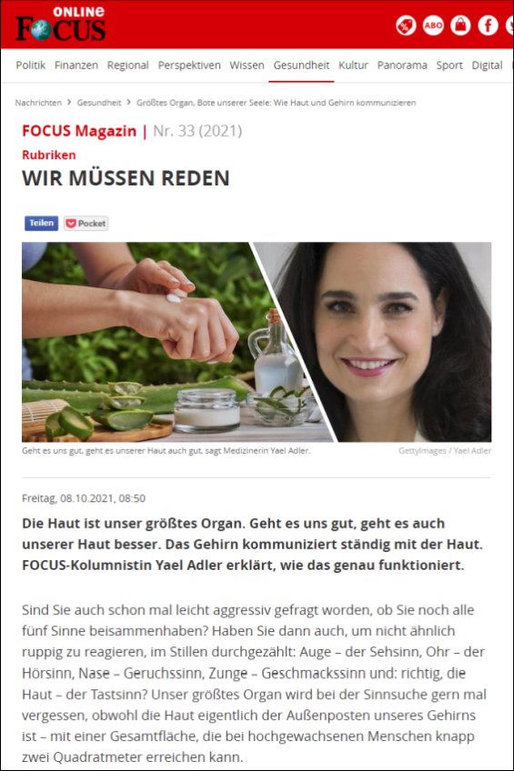 Geht es uns gut, geht es unserer Haut auch gut