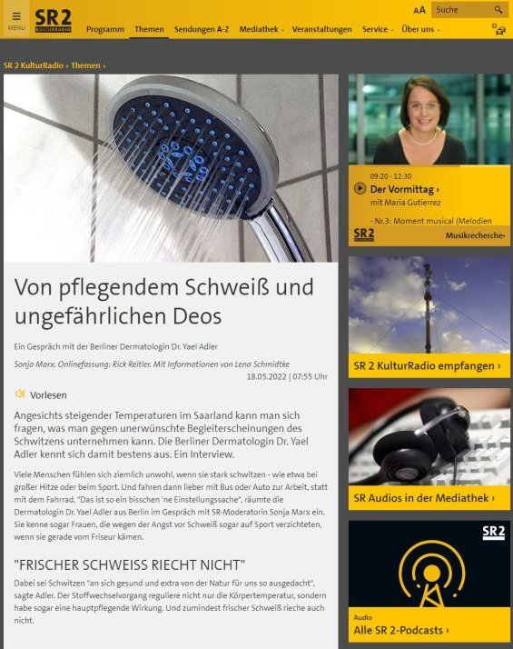 Von pflegendem Schweiß und ungefährlichen Deos