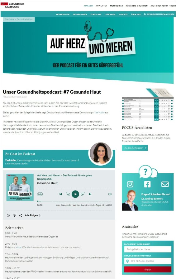 Gesundheitspodcast: #7 Gesunde Haut