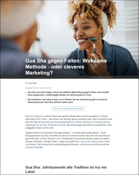 Gua Sha gegen Falten: Wirksame Methode - oder cleveres Marketing?