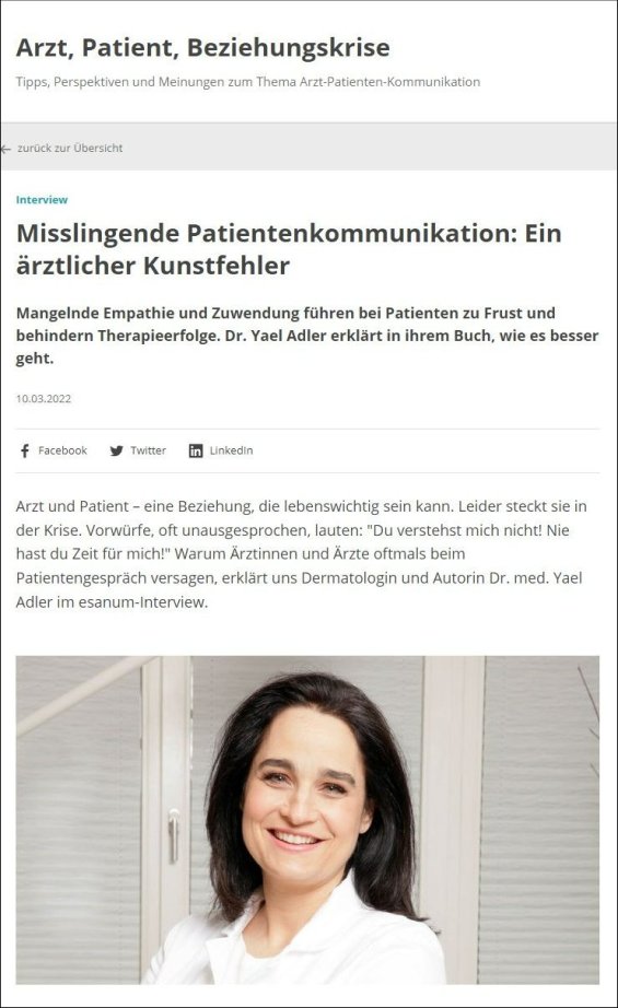 Misslingende Patientenkommunikation: Ein ärztlicher Kunstfehler