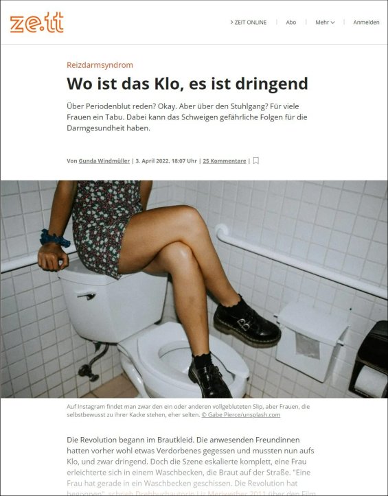 Reizdarmsyndrom : Wo ist das Klo, es ist dringend
