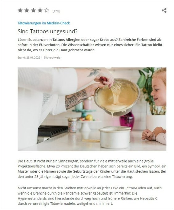 Tätowierungen im Medizin-Check: Sind Tattoos ungesund?