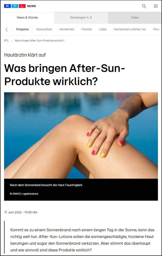 Was bringen After-Sun-Produkte wirklich?