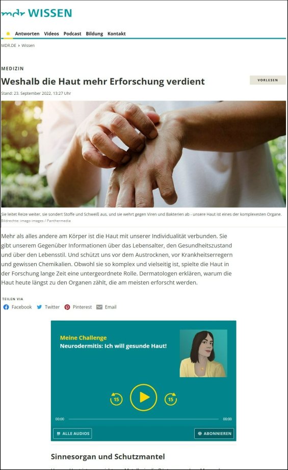 Weshalb die Haut mehr Erforschung verdient