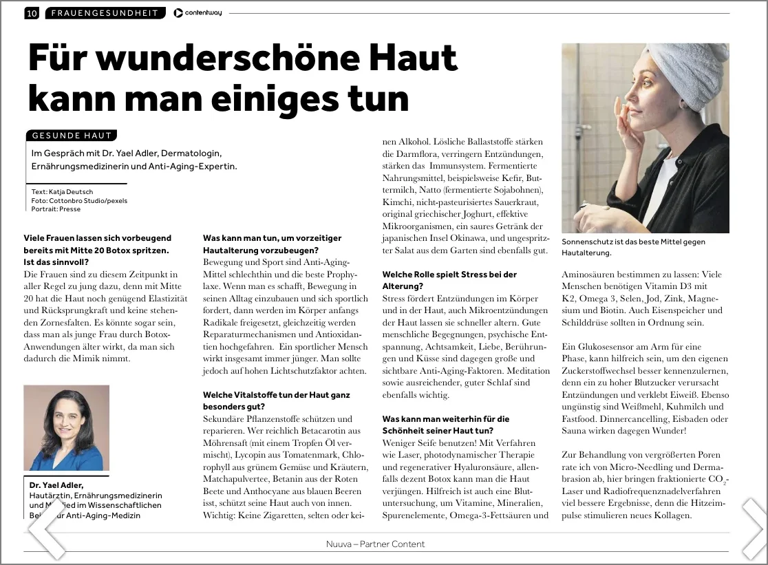Für wunderschöne Haut kann man einiges tun