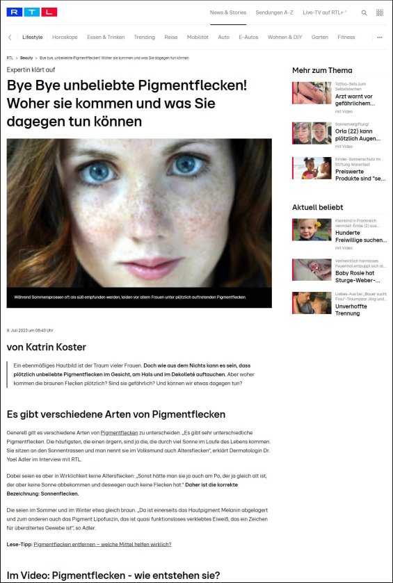 Bye Bye unbeliebte Pigmentflecken!